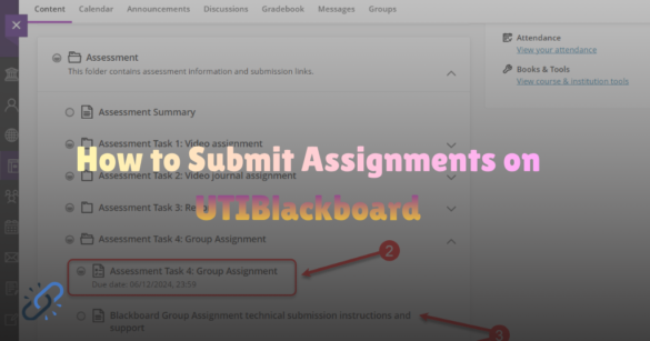 Submit Assignments on UTIBlackboard
