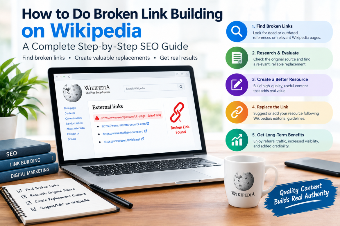 How to do broken link building on Wikipedia step by step