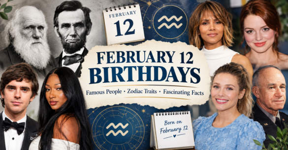 February 12 birthdays featuring famous people, Aquarius zodiac traits, historical figures, celebrities, and fascinating birthday facts